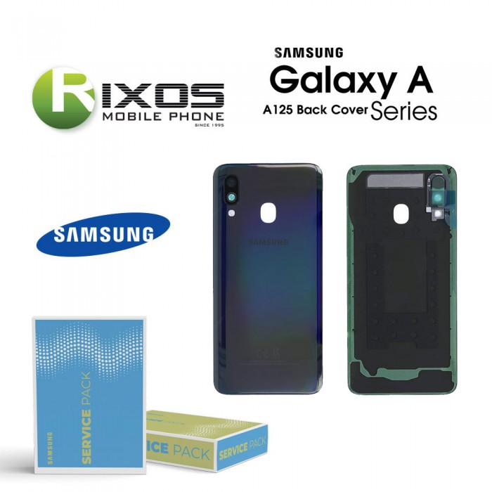 Samsung SM-A125F Galaxy A12 Battery Cover Black GH82-24487A