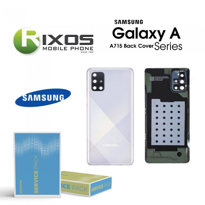 Samsung SM-A715F Galaxy A71 Battery Cover Prism Crush Silver GH82-22112B