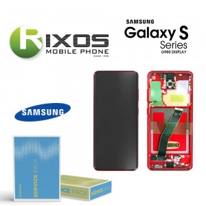 Samsung Galaxy S20 (SM-G980F) Lcd Display unit complete  red GH82-22131E OR GH82-22123E