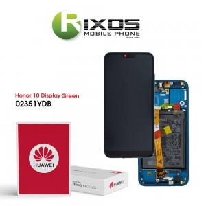 Huawei Honor 10 (2018) Display module front cover + LCD + digitizer + battery green 02351YDB