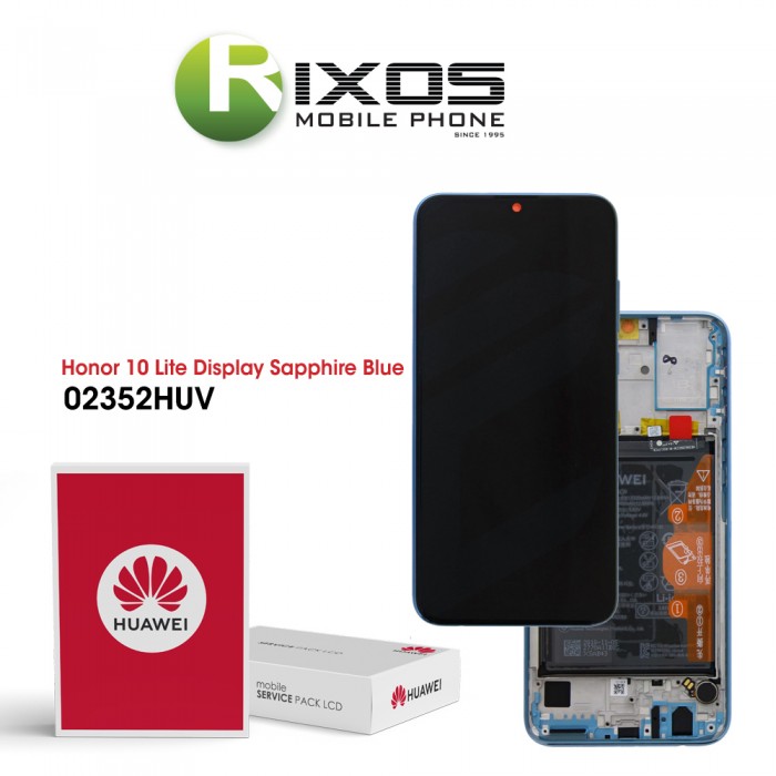 Huawei Honor 10 Lite (HRY-LX1) Display module front cover + LCD + digitizer + battery sapphire blue 02352HUV