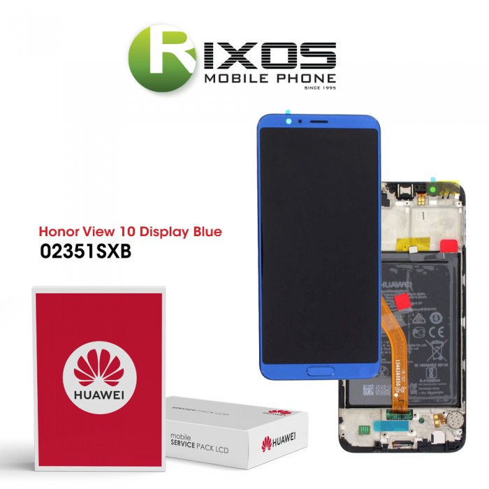 Huawei Honor View 10 (BKL-L09) Display module front cover + LCD + digitizer + battery navy blue 02351SXB Huawei Honor View 10 (BKL-L09) Display module front cover + LCD + digitizer + battery navy blue 02351SXB