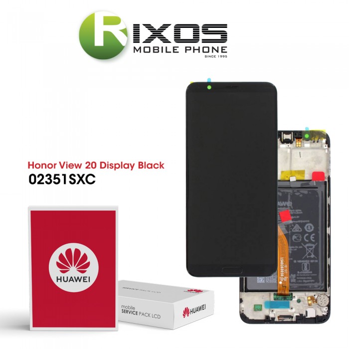Huawei Honor View 10 (BKL-L09) Display module front cover + LCD + digitizer + battery midnight black 02351SXC Huawei Honor View 10 (BKL-L09) Display module front cover + LCD + digitizer + battery midnight black 02351SXC
