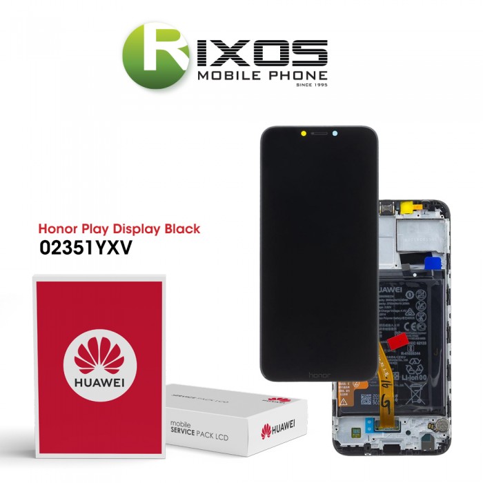 Huawei Honor Play (COR-L29) Display module front cover + LCD + digitizer + battery midnight black 02351YXV Huawei Honor Play (COR-L29) Display module front cover + LCD + digitizer + battery midnight black 02351YXV