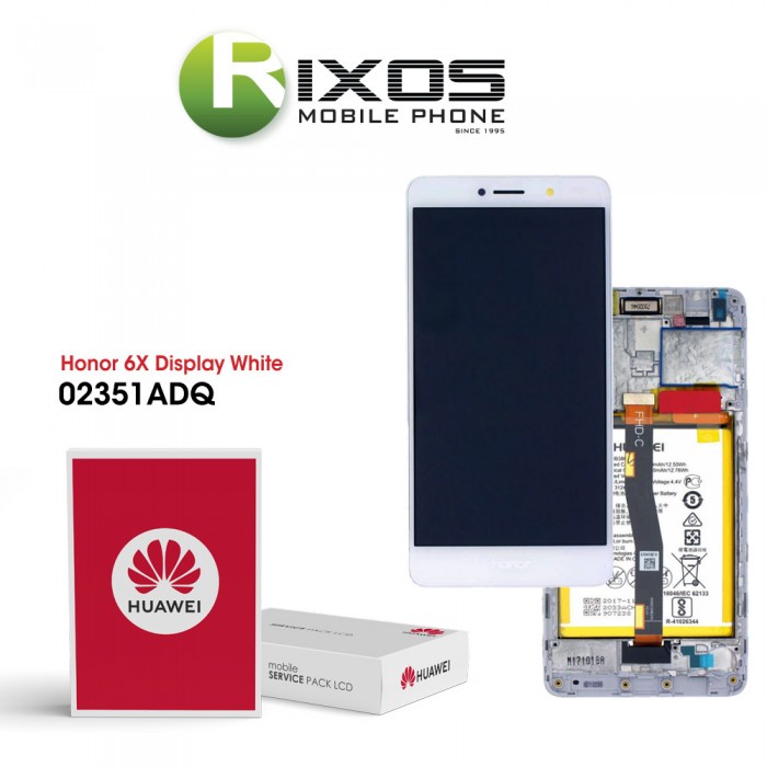 Huawei Honor 6X (BLN-L21) Display module front cover + LCD + digitizer + battery silver gold 02351ADQ Huawei Honor 6X (BLN-L21) Display module front cover + LCD + digitizer + battery silver gold 02351ADQ