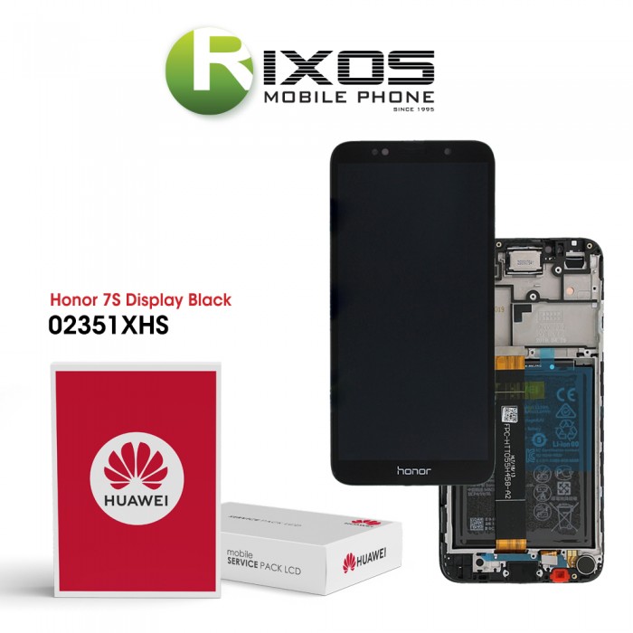 Huawei Honor 7s (DUA-L22) Display module front cover + LCD + digitizer + battery black 02351XHS Huawei Honor 7s (DUA-L22) Display module front cover + LCD + digitizer + battery black 02351XHS