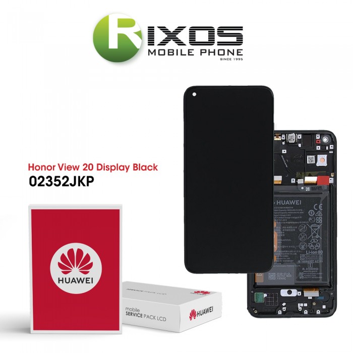 Huawei Honor View 20 (PCT-L29B) Display module front cover + LCD + digitizer + battery midnight black 02352JKP Huawei Honor View 20 (PCT-L29B) Display module front cover + LCD + digitizer + battery midnight black 02352JKP
