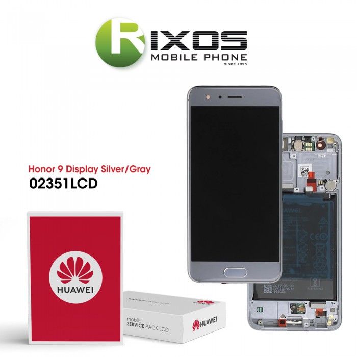 Huawei Honor 9 (STF-L09) Display module front cover + LCD + digitizer + battery grey 02351LCD Huawei Honor 9 (STF-L09) Display module front cover + LCD + digitizer + battery grey 02351LCD