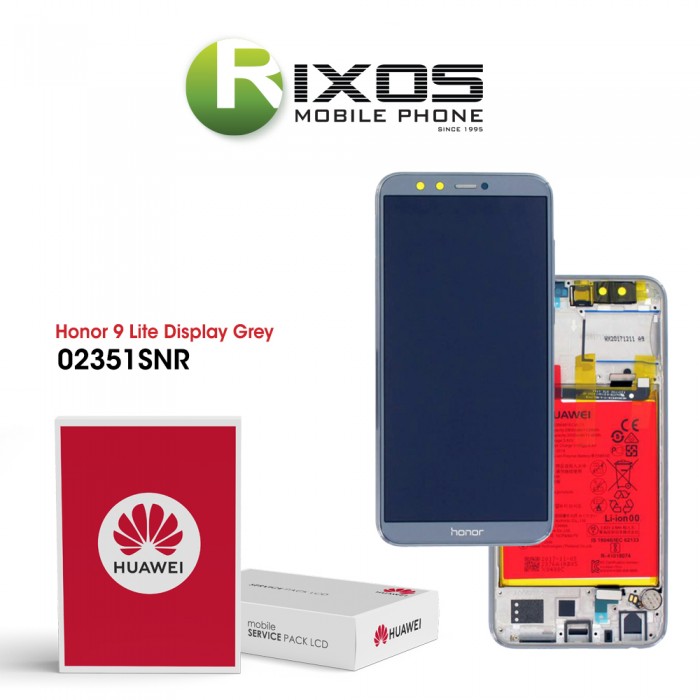 Huawei Honor 9 Lite (LLD-L31) Display module front cover + LCD + digitizer + battery grey 02351SNR Huawei Honor 9 Lite (LLD-L31) Display module front cover + LCD + digitizer + battery grey 02351SNR