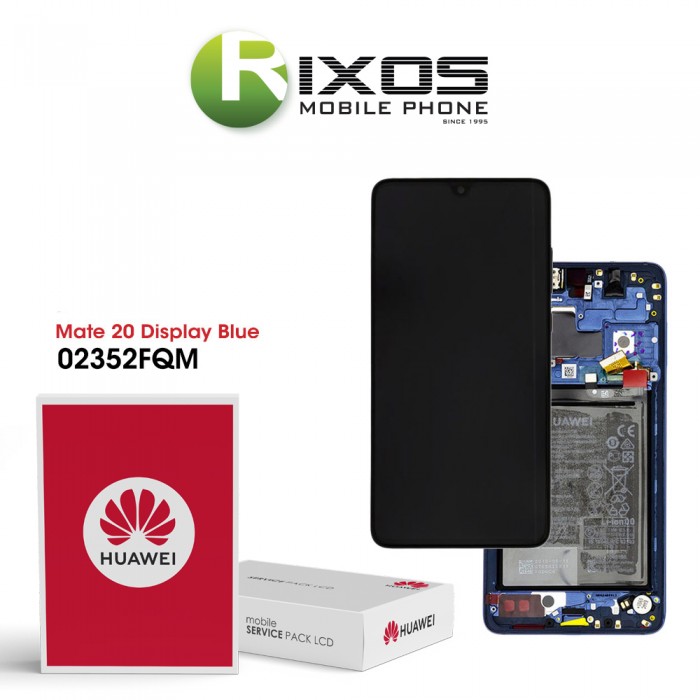 Huawei Mate 20 (HMA-L09, HMA-L29) Display module front cover + LCD + digitizer + battery midnight blue 02352FQM