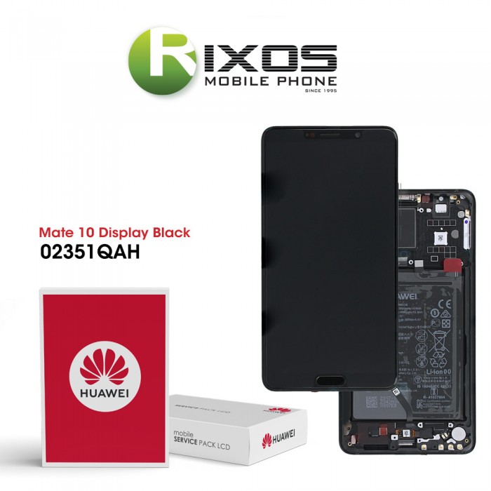 Huawei Mate 10 (ALP-L09, ALP-L29) Display module front cover + LCD + digitizer + battery black 02351QAH
