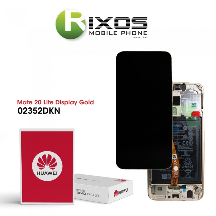 Huawei Mate 20 Lite (SNE-LX1 SNE-L21) Display module front cover + LCD + digitizer + battery platinum gold 02352DKN OR 02352GTV	