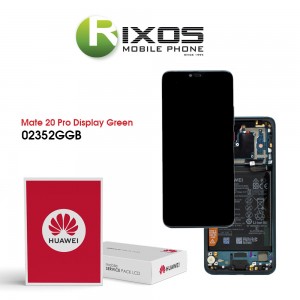 Huawei Mate 20 Pro Display module front cover + LCD + digitizer + battery emerald green - 02352GGB