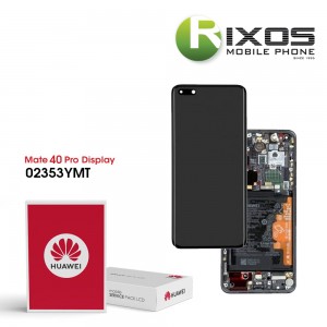 Huawei Mate 40 Pro ( NOH-NX9 ) Display Module Front Cover + LCD + Digitizer + Frame + Battery Black 02353YMT