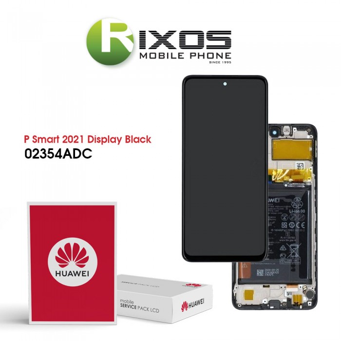 Huawei P smart (2021) / Y7A / Honor 10X Lite Display module front cover + LCD + digitizer + battery black 02354ADC Huawei P smart (2021) / Y7A / Honor 10X Lite Display module front cover + LCD + digitizer + battery black 02354ADC