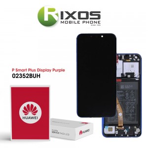 Huawei P smart+ (INE-LX1) Display module front cover + LCD + digitizer + battery iris purple 02352BUH