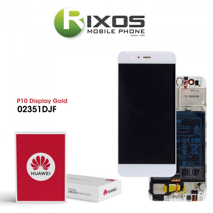 Huawei P10 (VTR-L09, VTR-L29) Display module front cover + LCD + digitizer + battery gold 02351DJF Huawei P10 (VTR-L09, VTR-L29) Display module front cover + LCD + digitizer + battery gold 02351DJF