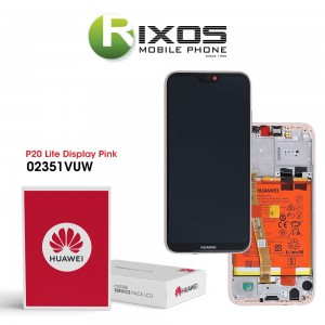 Huawei P20 Lite (ANE-L21) Display module front cover + LCD + digitizer + battery sakura pink 02351VUW OR 02352CCL OR 02351XUB	