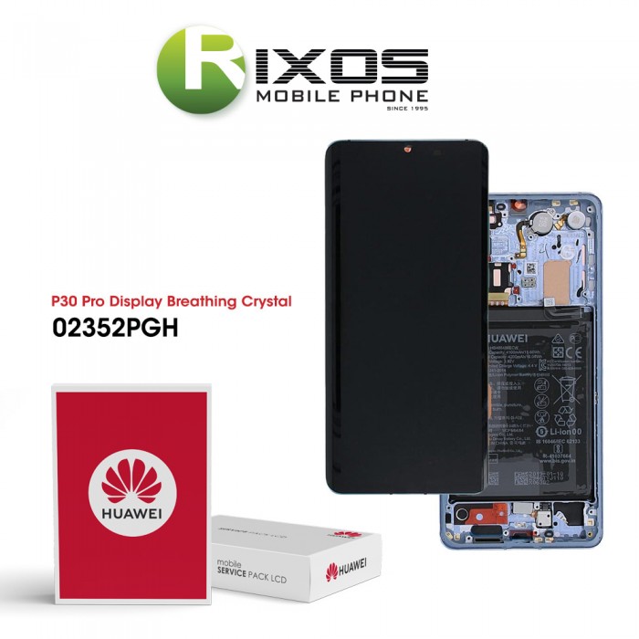 Huawei P30 (ELE-L09 ELE-L29) Display module front cover + LCD + digitizer + battery breathing crystal 02352NLP
