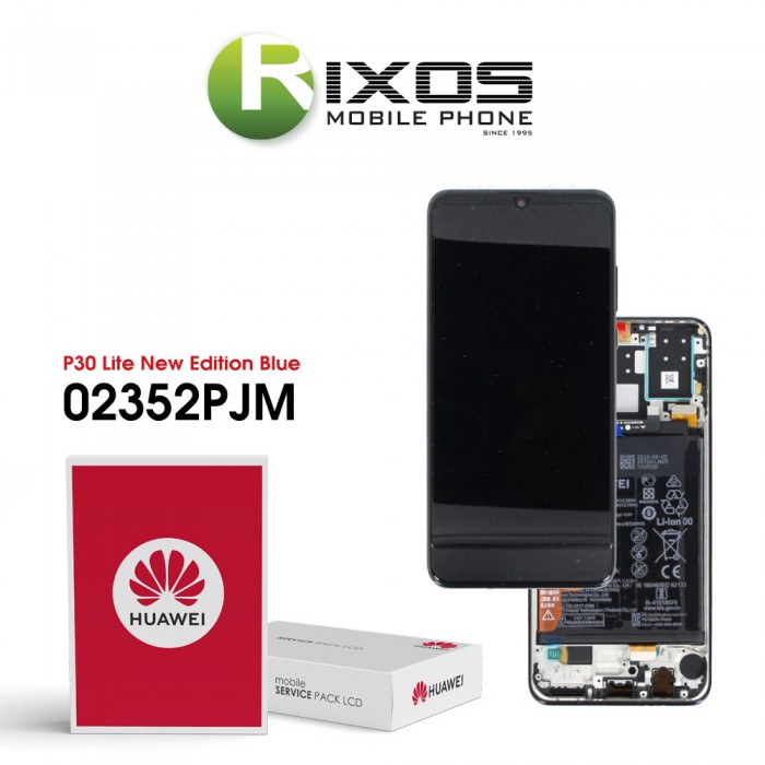 Huawei P30 Lite Global (MAR-L21BX) Display module front cover + LCD + digitizer + battery midnight black 02352PJM Huawei P30 Lite Global (MAR-L21BX) Display module front cover + LCD + digitizer + battery midnight black 02352PJM
