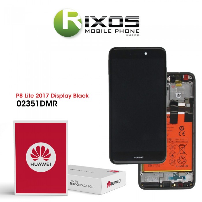 Huawei P8 Lite 2017 (PRA-L21) Display module front cover + LCD + digitizer + battery black 02351DYM Huawei P8 Lite 2017 (PRA-L21) Display module front cover + LCD + digitizer + battery black 02351DYM
