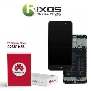 Huawei Y7 (TRT-L21) Display module front cover + LCD + digitizer + battery grey 02351HSB