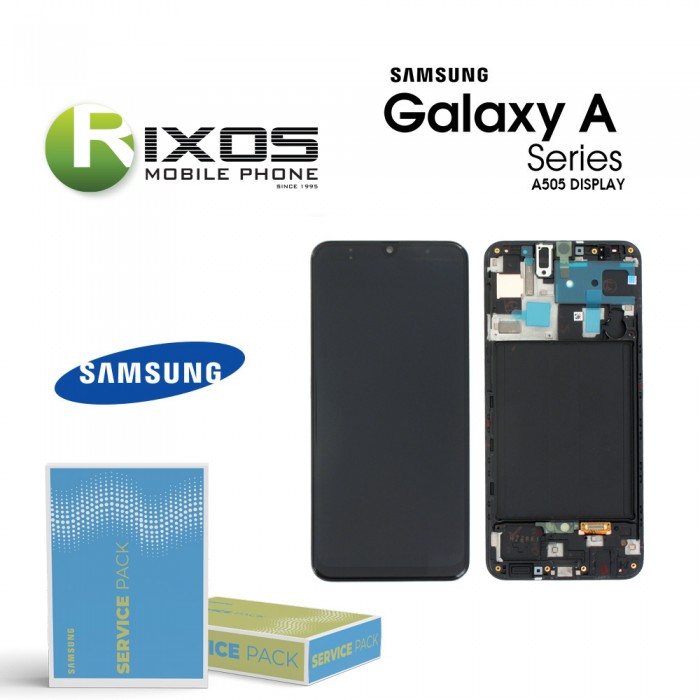 Samsung Galaxy A50 (SM-A505F) Lcd Display unit complete black GH82-19204A OR GH82-19714A OR GH82-19713A OR GH82-19711A OR GH82-19289A