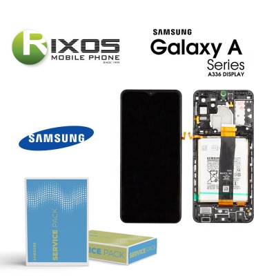 Samsung Galaxy A33 5G  2022 (SM-A336B) Lcd Display Unit Complete Black +Btry GH82-28145A