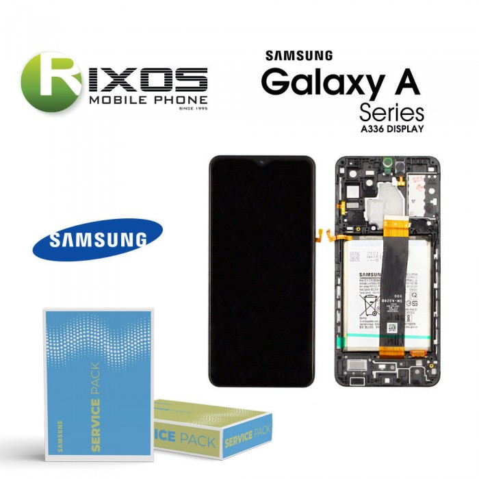 Samsung Galaxy A33 5G  2022 (SM-A336B) Lcd Display Unit Complete Black +Btry GH82-28145A
