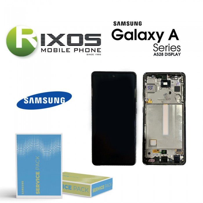 Samsung Galaxy SM-A528 (A52s 5G 21) Lcd Display Unit Complete Black + Btry  GH82-26912A