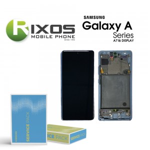 Samsung Galaxy A71 5G (SM-A716F) Lcd Display unit complete blue GH82-22804C