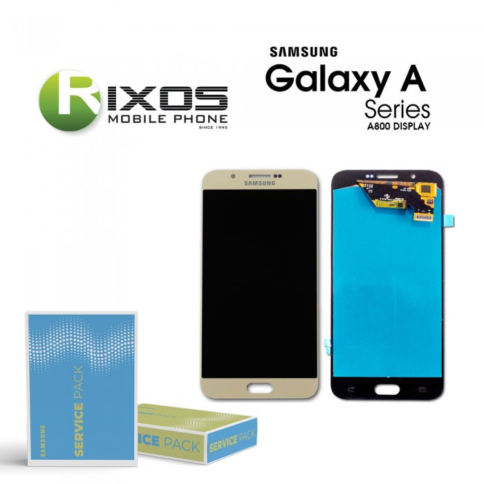 Samsung Galaxy A8 2018 (SM-A800F) Display module LCD + Digitizer gold GH97-17696B