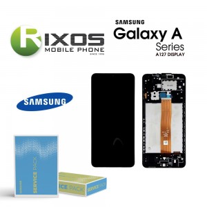 Samsung Galaxy A12 (SM-A127F 2021) Lcd Display unit complete black GH82-26485A OR GH82-26486A