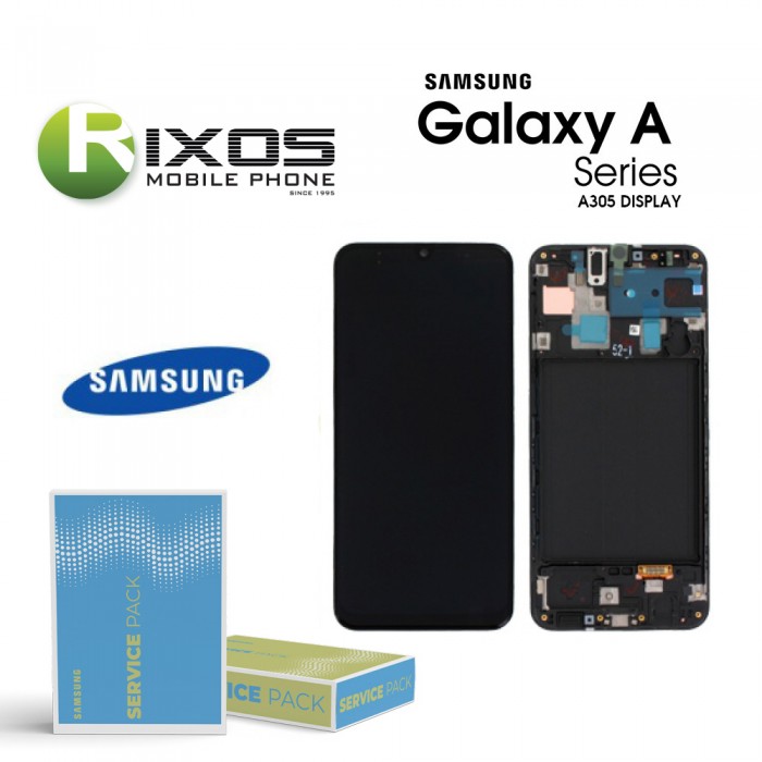 Samsung Galaxy A30 (SM-A305F) Lcd Display unit complete black GH82-19202A OR GH82-19725A