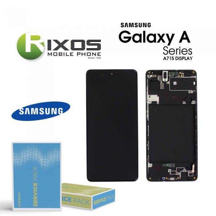 Samsung Galaxy A71 (SM-A715F) Lcd Display unit complete black GH82-22152A OR GH82-22248A