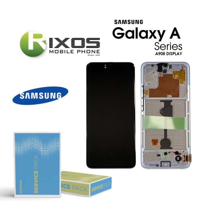 Samsung Galaxy A90 5G (SM-A908B SM-A908F) Lcd Display unit complete white GH82-21092B