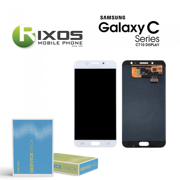 Samsung Galaxy C8 (SM-C710F) Display module LCD + Digitizer white GH97-21073B