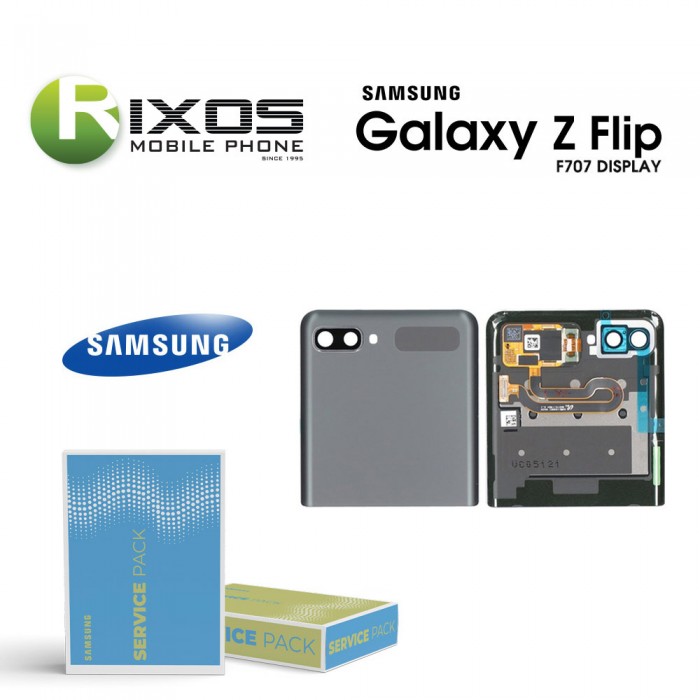 Samsung Galaxy Z Flip (SM-F707 5G 20) Lcd Display Unit Complete Mystic Gray GH96-13806A