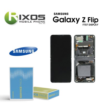 Samsung Galaxy Z Flip (SM-F707 5G 20 With Camera) Lcd Display Unit Complete Mystic Gray Inner GH82-23414A OR GH82-27356A
