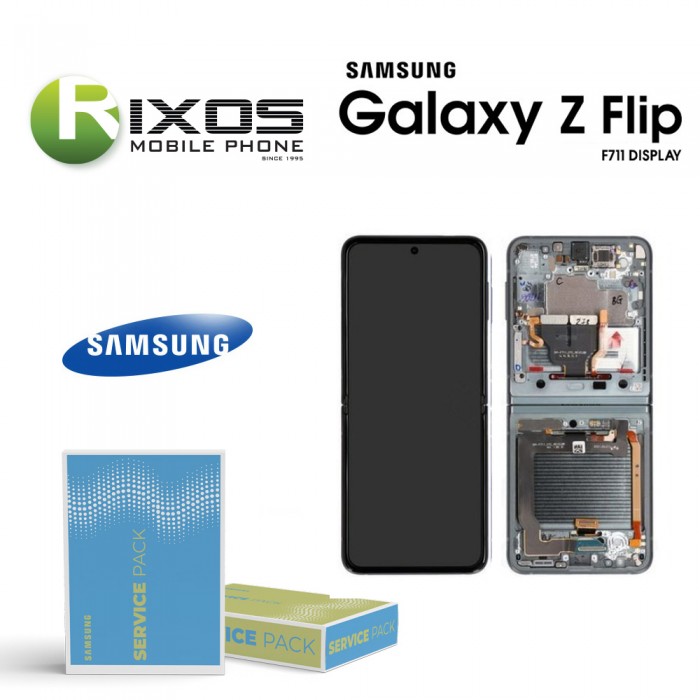 Samsung Galaxy Z Flip 3 5G 2021 (SM-F711 With Camera) Lcd Display Unit Complete Green GH82-26273C OR GH82-26274C