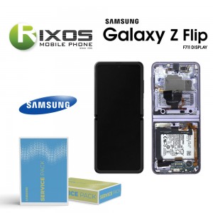 Samsung Galaxy Z Flip 3 5G 2021 (SM-F711) Lcd Display Unit Complete Lavender GH82-27243D OR GH82-26273D