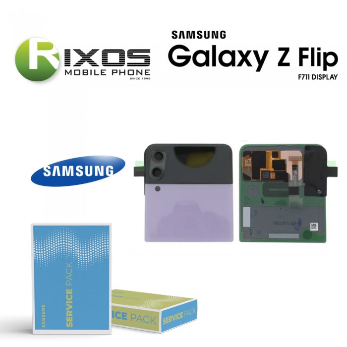 Samsung Galaxy Z Flip 3 5G 2021 (SM-F711) Lcd Display Unit Complete Levander GH97-26773D