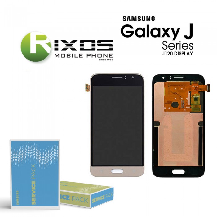   Samsung Galaxy J1 2016 (SM-J120F) Display module LCD + Digitizer gold GH97-18224B