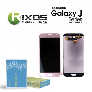 Samsung Galaxy J3 2017 (SM-J330F) Display module LCD + Digitizer pink GH96-10991A