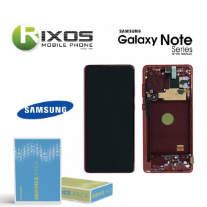 Samsung Galaxy Note 10 Lite (SM-N770F) Lcd Display unit complete aura red GH82-22055C OR GH82-22193C OR GH82-22194C OR GH82-22192C