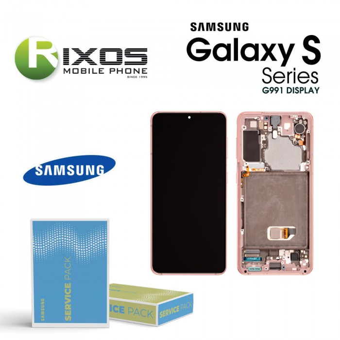 Samsung Galaxy S21 5G (SM-G991) Lcd Display unit complete Phantom Violet ( No Camera ) GH82-27255B OR GH82-27256B
