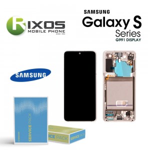 Samsung Galaxy S21 5G (SM-G991) Lcd Display unit complete Phantom White ( No Camera ) GH82-27255C OR GH82-27256C