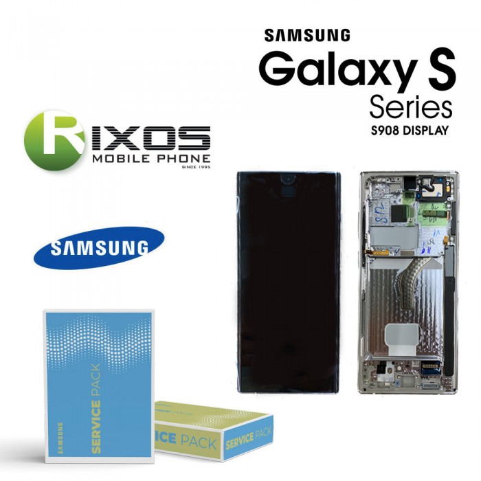 Samsung Galaxy S22 Ultra (SM-S908) Lcd Display Unit Complete Burgundy GH82-27488B OR GH82-27489B