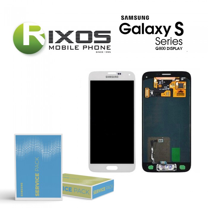 Samsung Galaxy S5 Mini (SM-G800F) Display module LCD + Digitizer white GH97-16147B