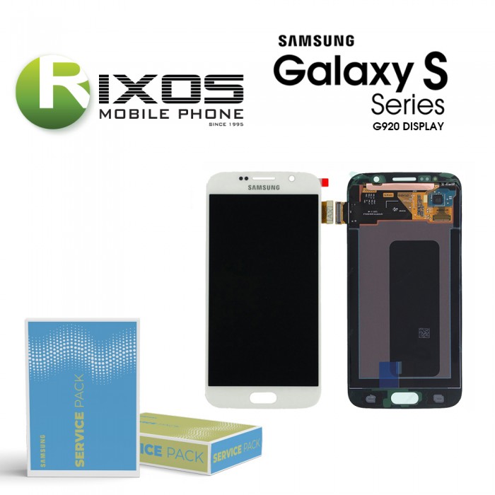 Samsung Galaxy S6 (SM-G920F) Display module LCD + Digitizer white GH97-17260B